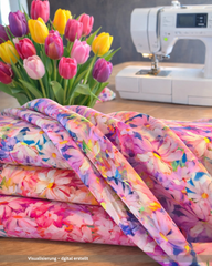 Viskosestoff Sommerblumen SH