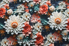 Reststück:1,30 Meter  Viskosejersey Laura Digital Blumen