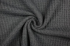 Waffel Strickstoff Romy - anthrazit