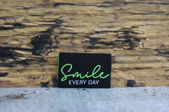 Weblabel gefaltet Smile every Day