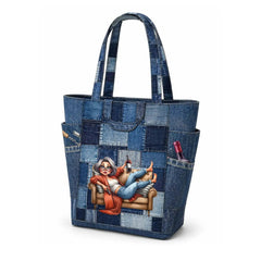 Canvas Taschenpanel Shopper by Stenzo - Weindame in Jeans