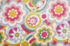 Reststück: 1,40 Meter Wellness Fleece Retro Blumen