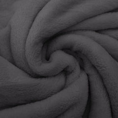 Reststück: 1,50m Wellness Fleece uni dunkelgrau meliert