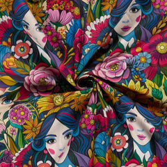 Half Panama Digital Frieda Flower