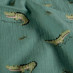 Double Gauze Musselin Krokodile
