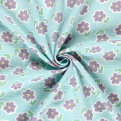 Double Gauze Musselin Flieder Flower