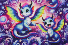 Alpenfleece Digital Rainbow Dragon
