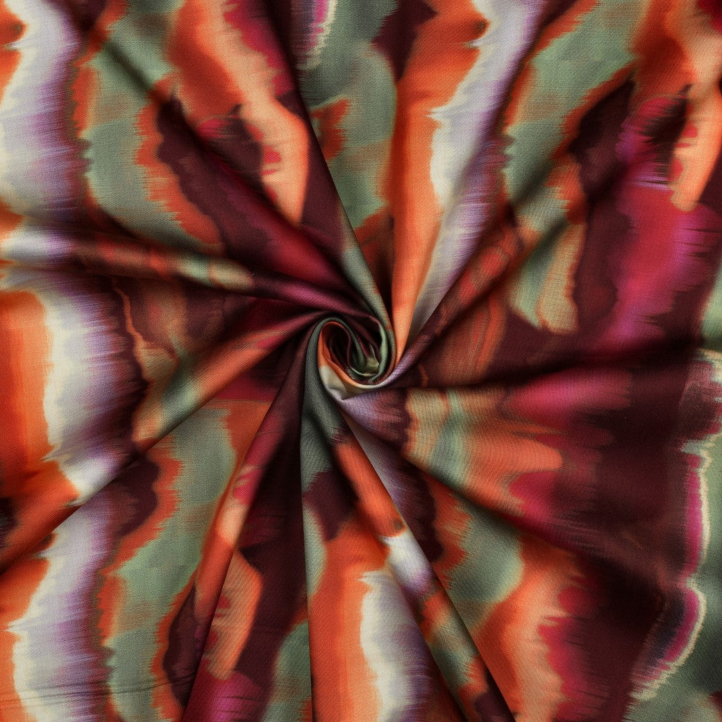 Baumwoll Satin Digital Stripes by Poppy bei Der Buntspecht