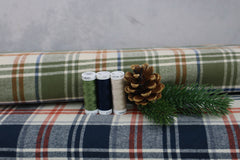 Baumwollflanell mit herbstlichem Karomuster in 2 Farben vom Buntspecht Shop