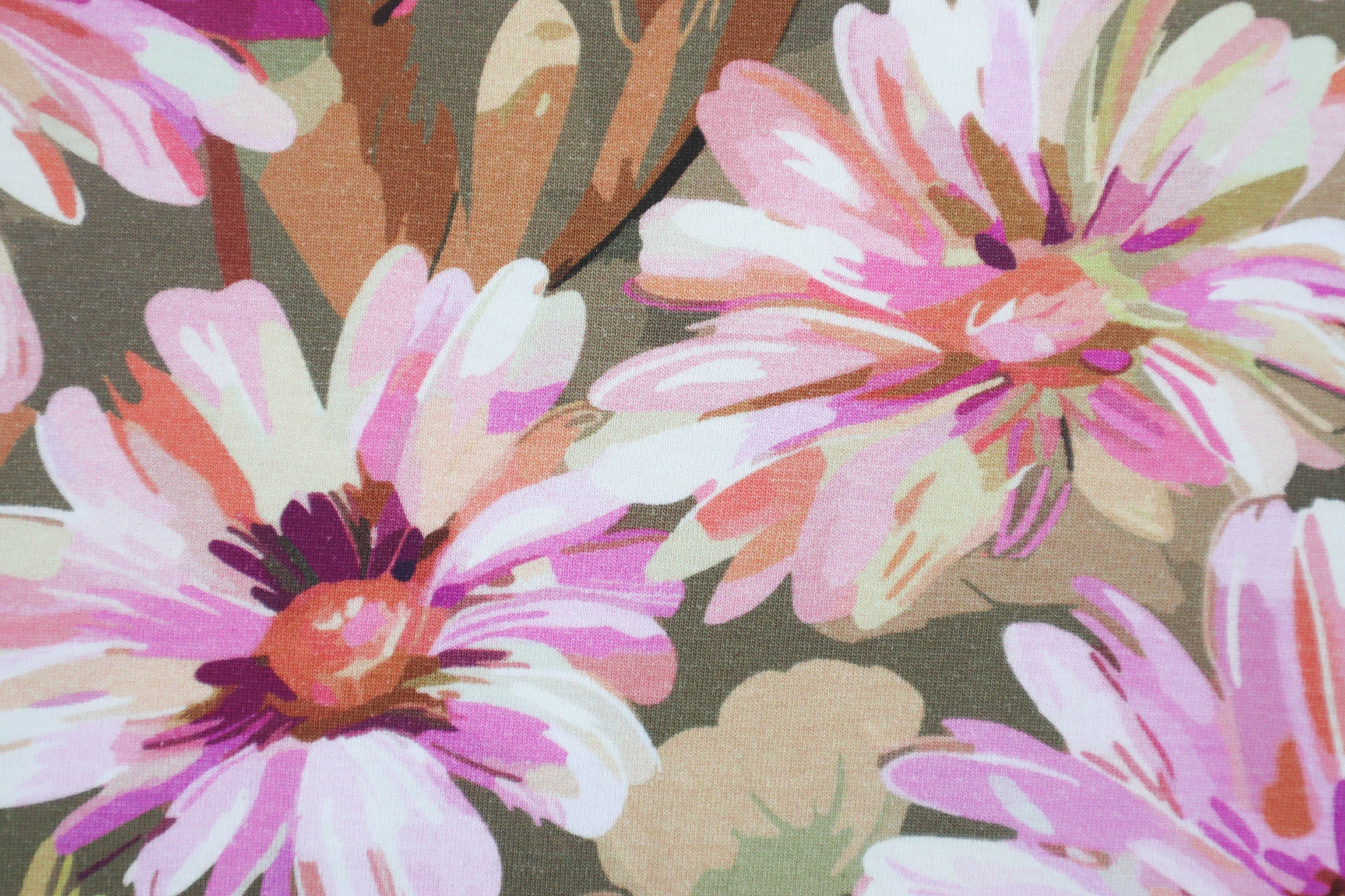 Baumwolljersey Autumn Flowers bei Der Buntspecht