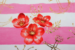 Baumwolljersey Blumenstreifen by Glitzerpüppi
