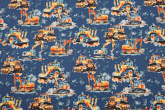 Baumwolljersey Digital Construction Vehicles