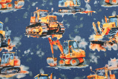 Baumwolljersey Digital Construction Vehicles