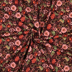 Baumwolljersey digital Flowers Autumn by Poppy bei der Buntspecht