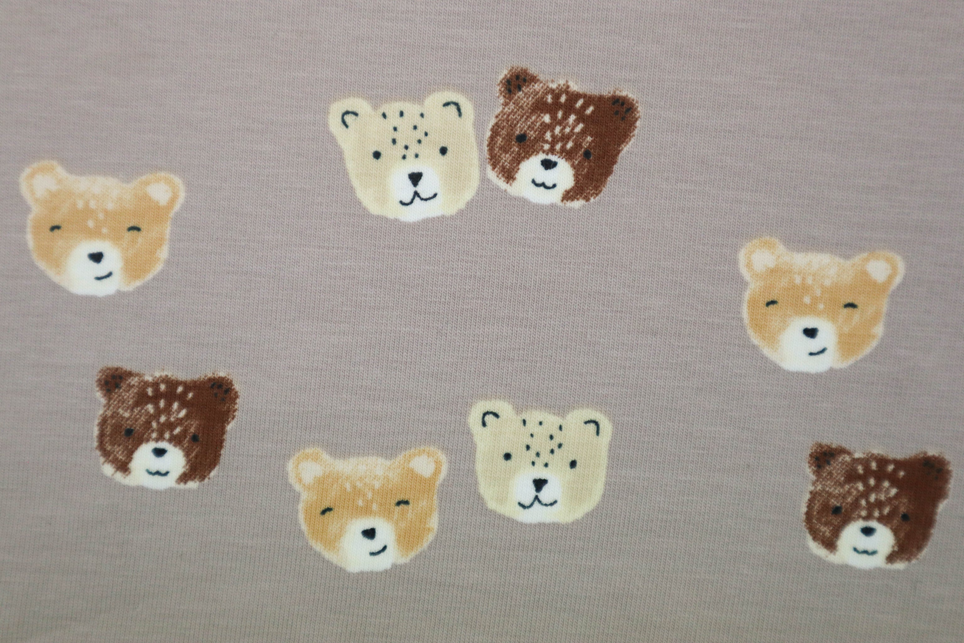 Baumwolljersey drei Bärchen in beige bei Der Buntspecht