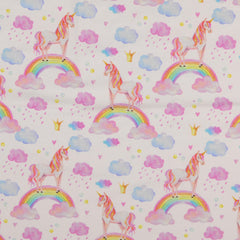 Baumwolljersey Einhorn Regenbogen von Der Buntspecht