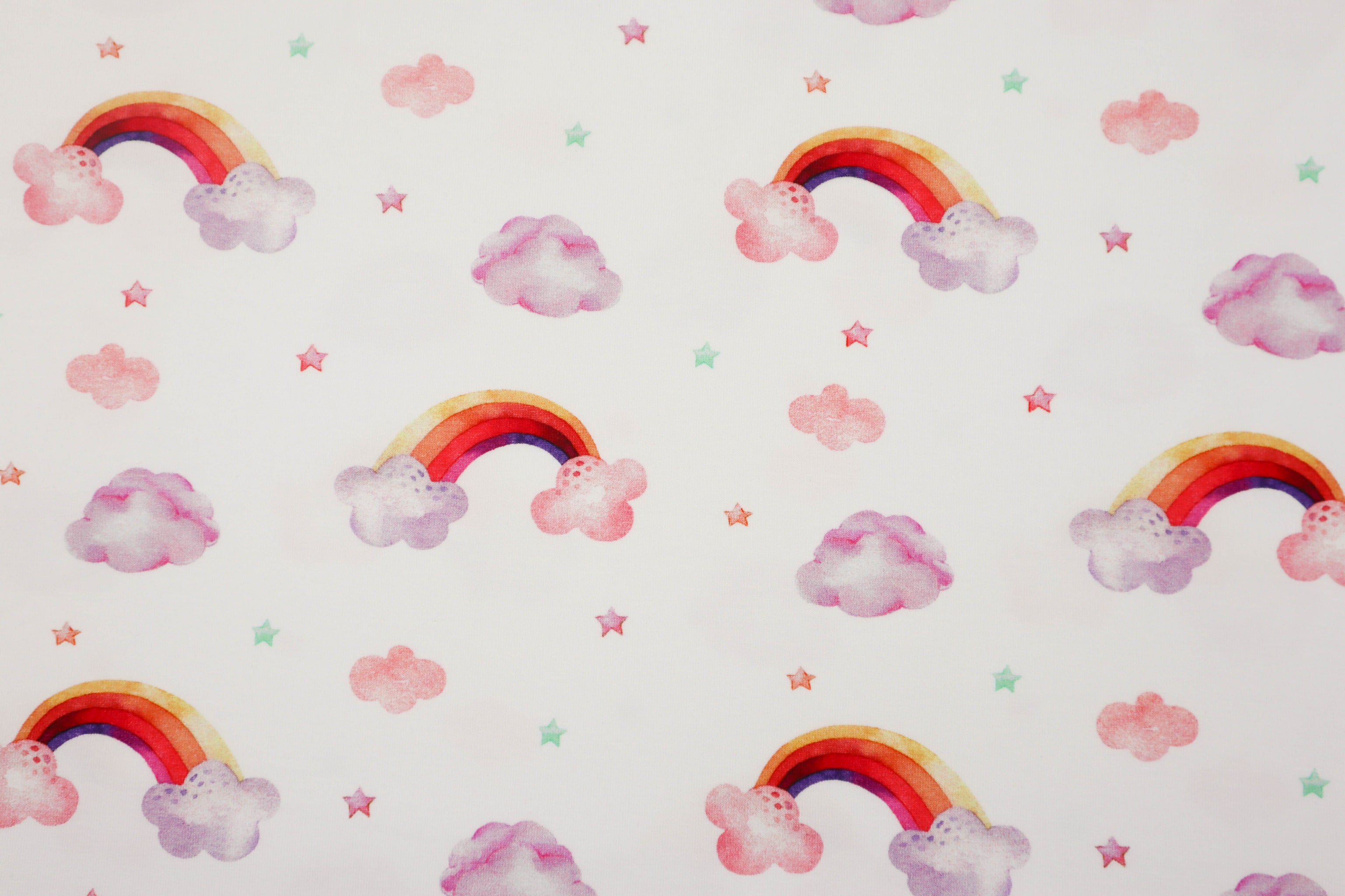 Baumwolljersey Sparkling Rainbow bei Der Buntspecht