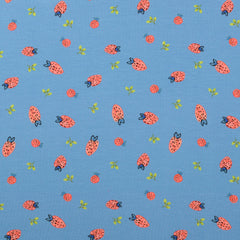 Baumwolljersey Strawberry in blau bei Der Buntspecht
