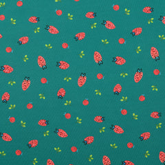 Baumwolljersey Strawberry in grün bei Der Buntspecht