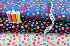 Baumwoll Popeline Digital Colorful Dots