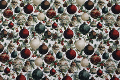 Baumwoll Popeline Digital Vintage Christmas