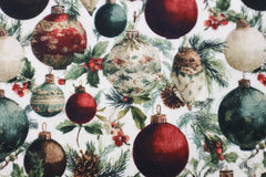 Baumwoll Popeline Digital Vintage Christmas