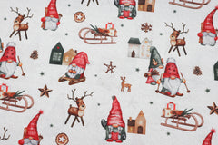 Reststück: 1,50 m - Dekostoff X-Mas Winterwonderland