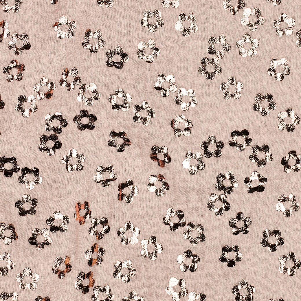 Double Gauze Musselin Foil Flowers by Poppy bei Der Buntspecht