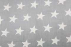 Flanell Fleece White Stars