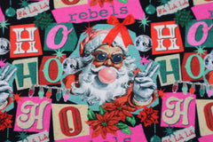 French Terry angeraut Digital Bubblegum Santa