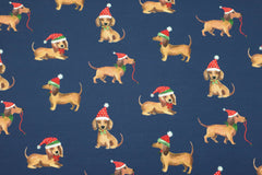 French Terry Digital Weihnachtsdackel Klaus