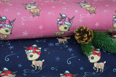French Terry angeraut Weihnachtshirsch by Glitzerpüppi