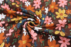 French Terry Digital Autumn Flowers