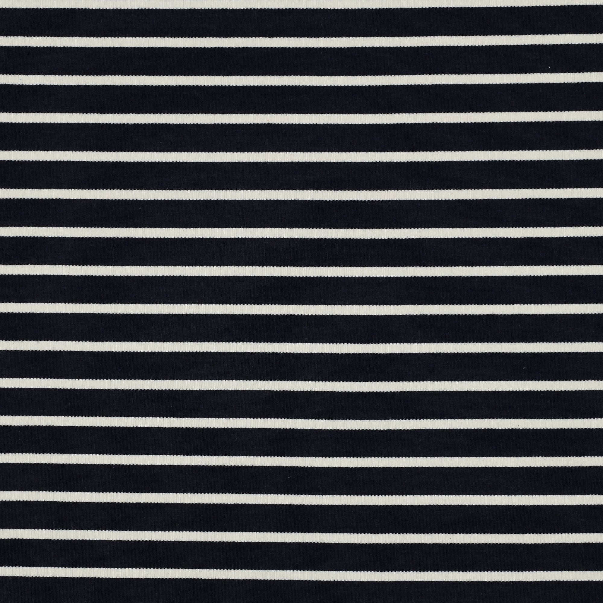 French Terry Basic Streifen in dunkelblau und weiß vom Buntspecht Shop