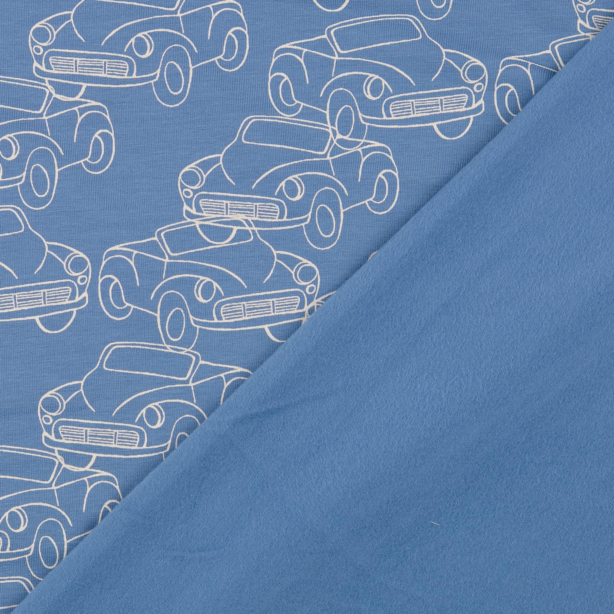 French Terry Cabrio in blau bei Der Buntspecht