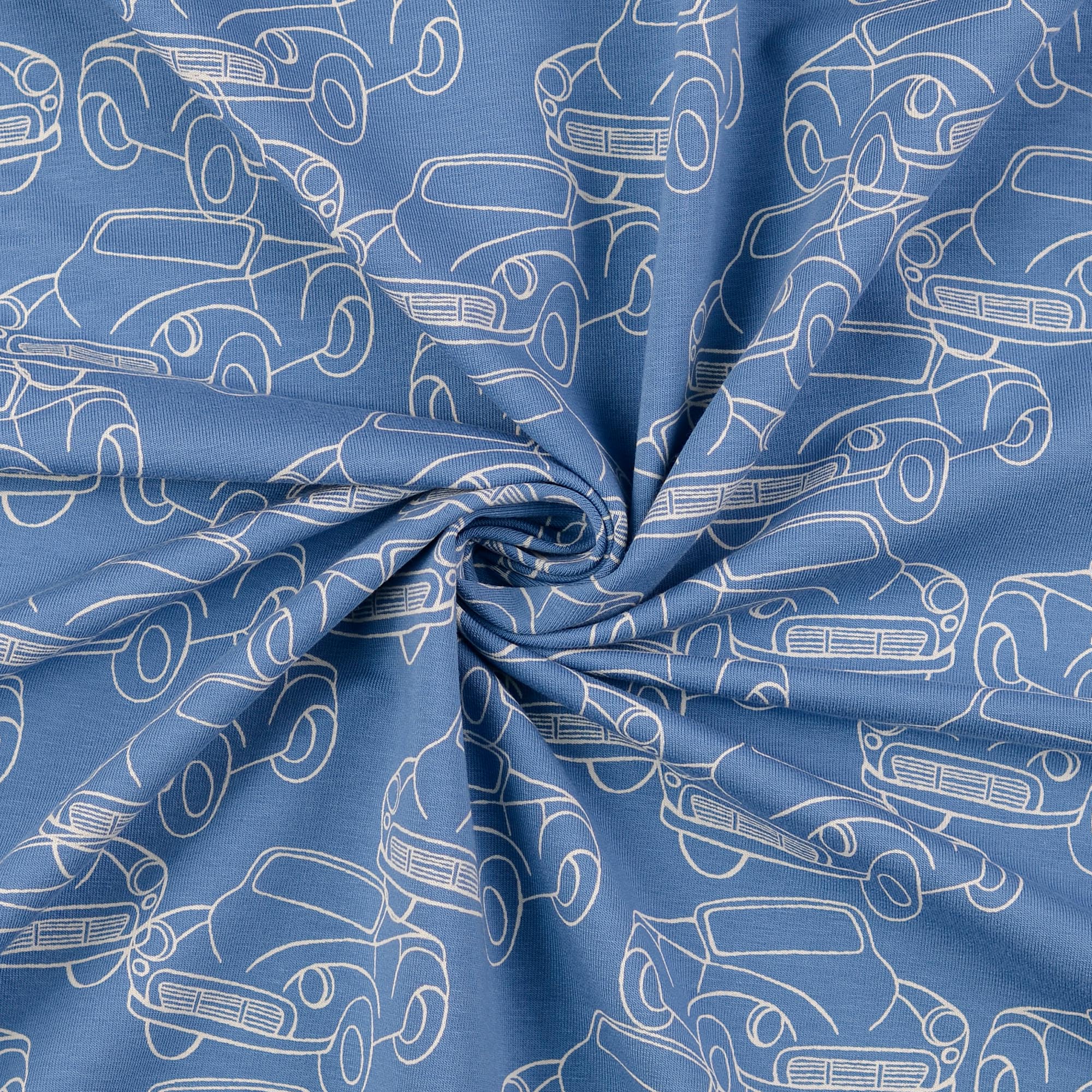 French Terry Cabrio in blau bei Der Buntspecht