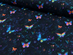 French Terry Digitaldruck Nachtschmetterling bunt bei Der Buntspecht Shop
