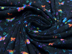 French Terry Digitaldruck Nachtschmetterling bunt bei Der Buntspecht Shop