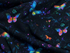 French Terry Digitaldruck Nachtschmetterling bunt bei Der Buntspecht Shop
