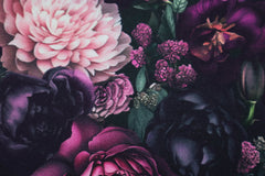 French Terry Digital Dunkle Blumenwiese