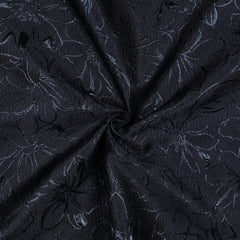 Strukturierter Jacquard Stoff mit glänzenden Blumen in 2 Farben vom Buntspecht Shop