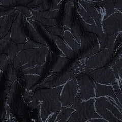 Strukturierter Jacquard Stoff mit glänzenden Blumen in 2 Farben vom Buntspecht Shop