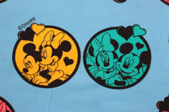 Reststück: 1,50m Lizenz Baumwolljersey Digital - Mickey & Minnie Mouse - hellblau
