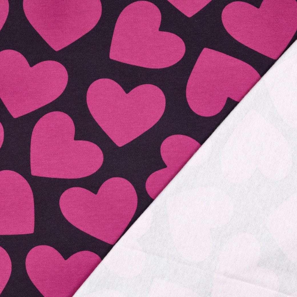 Soft Sweat Stoff Hearts by Poppy bei Der Buntspecht