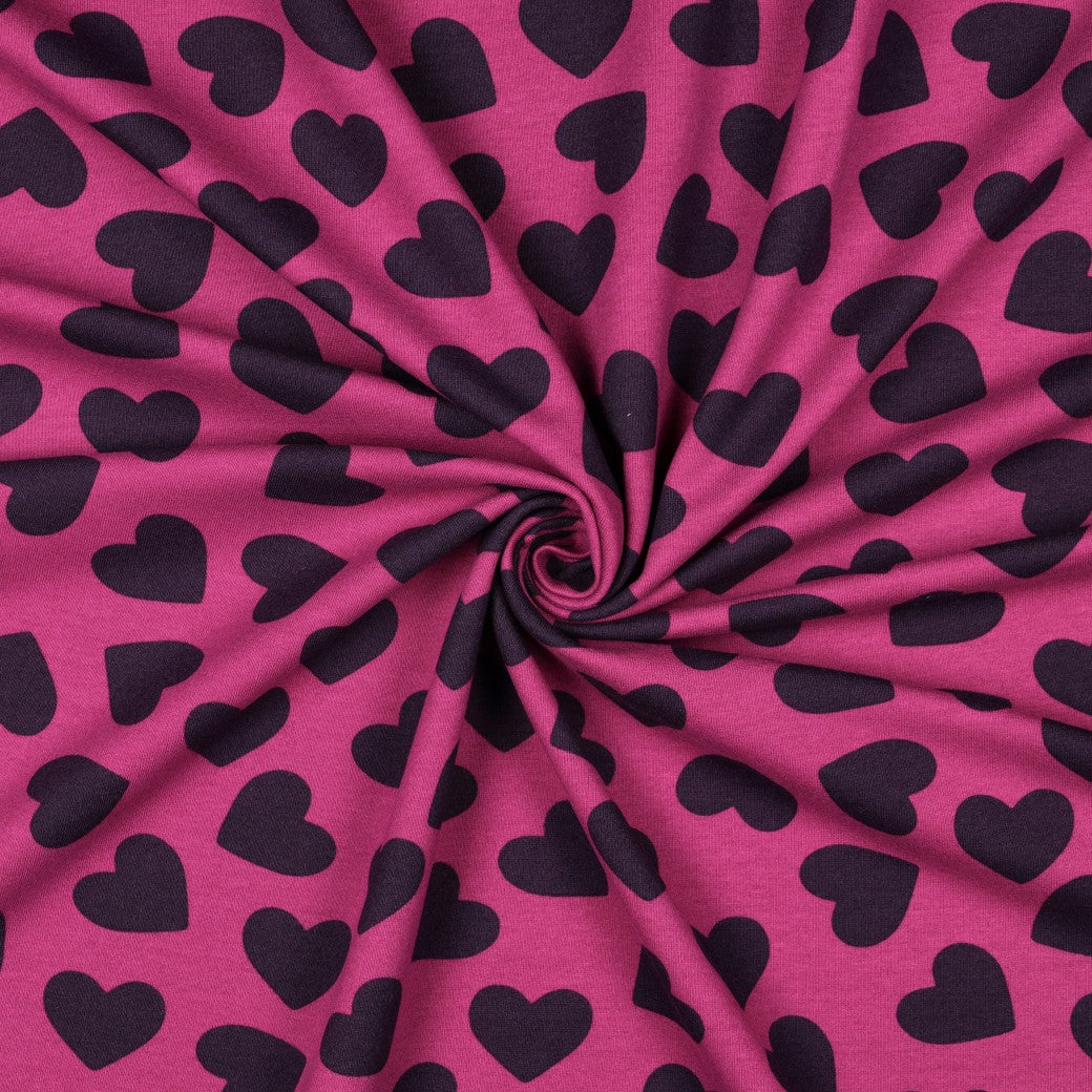 Soft Sweat Stoff Hearts by Poppy bei Der Buntspecht