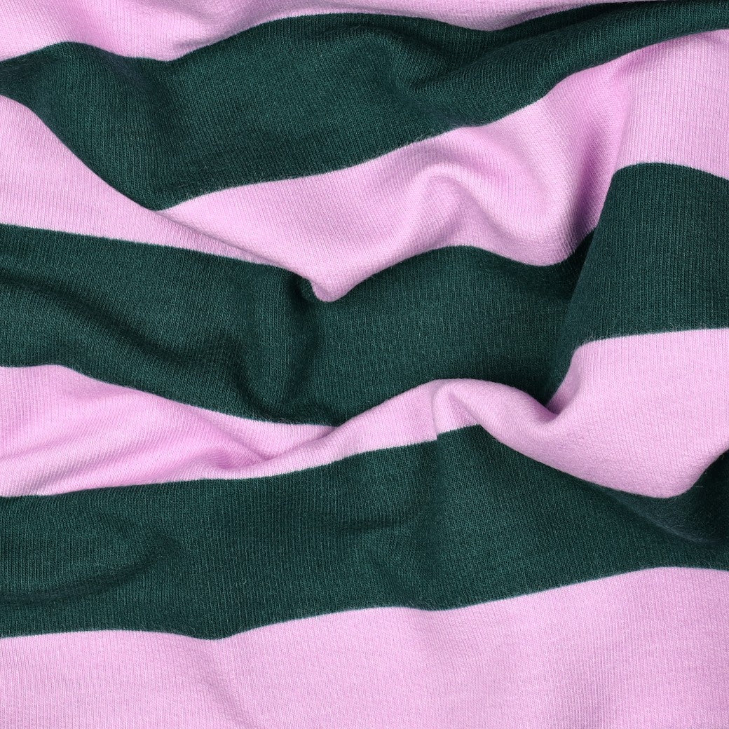 Soft Sweatshirt Stoff Bold Stripes by Poppy in dunkelgrün bei Der Buntspecht