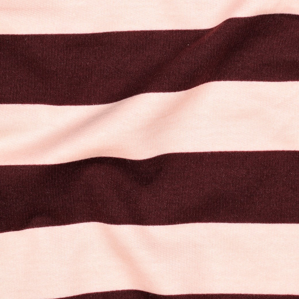 Soft Sweatshirt Stoff Bold Stripes by Poppy in zartrosa bei Der Buntspecht