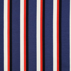 Soft Sweatshirtstoff Stripes Bayo in navy by Poppy