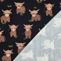 Sweat Stoff Digital Cows by Poppy bei Der Buntspecht