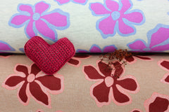 Sweatshirtstoff Glitter Flowers